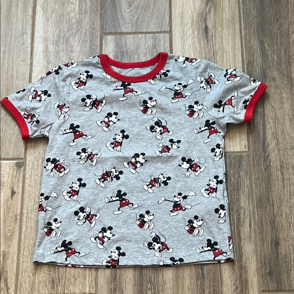 Disney Store Mickey Mouse Kids Tee - Gray and Red